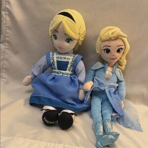 Disney Elsa Plush Duo in Blue and Yellow